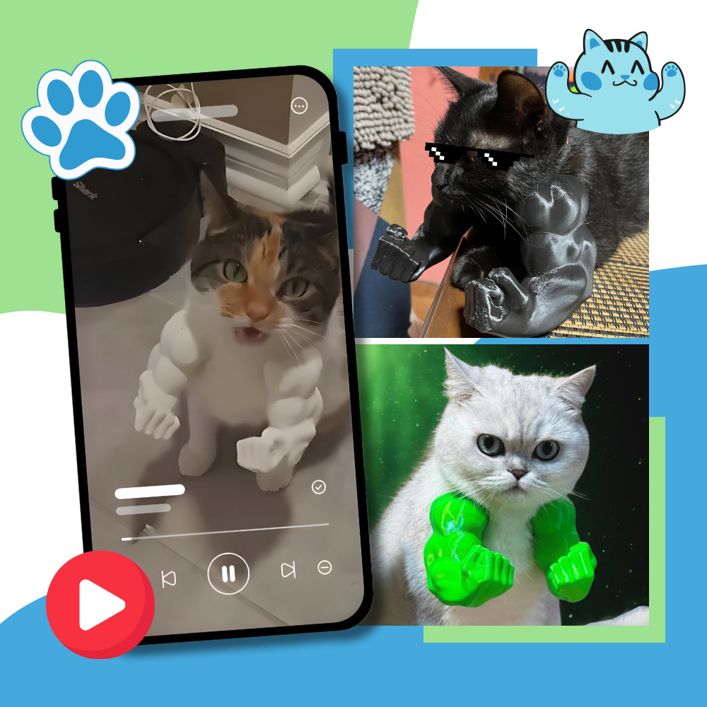 Bodybuilder Cat Arm Costume