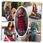 Bohemian V-Neck Maxi Dress