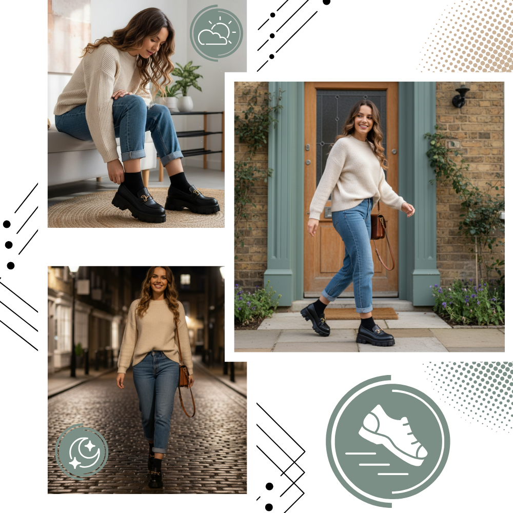 Chunky Stylish Leather Loafers