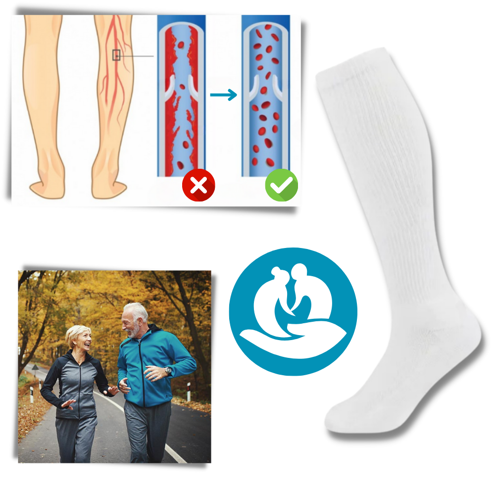 Diabetic compression socks