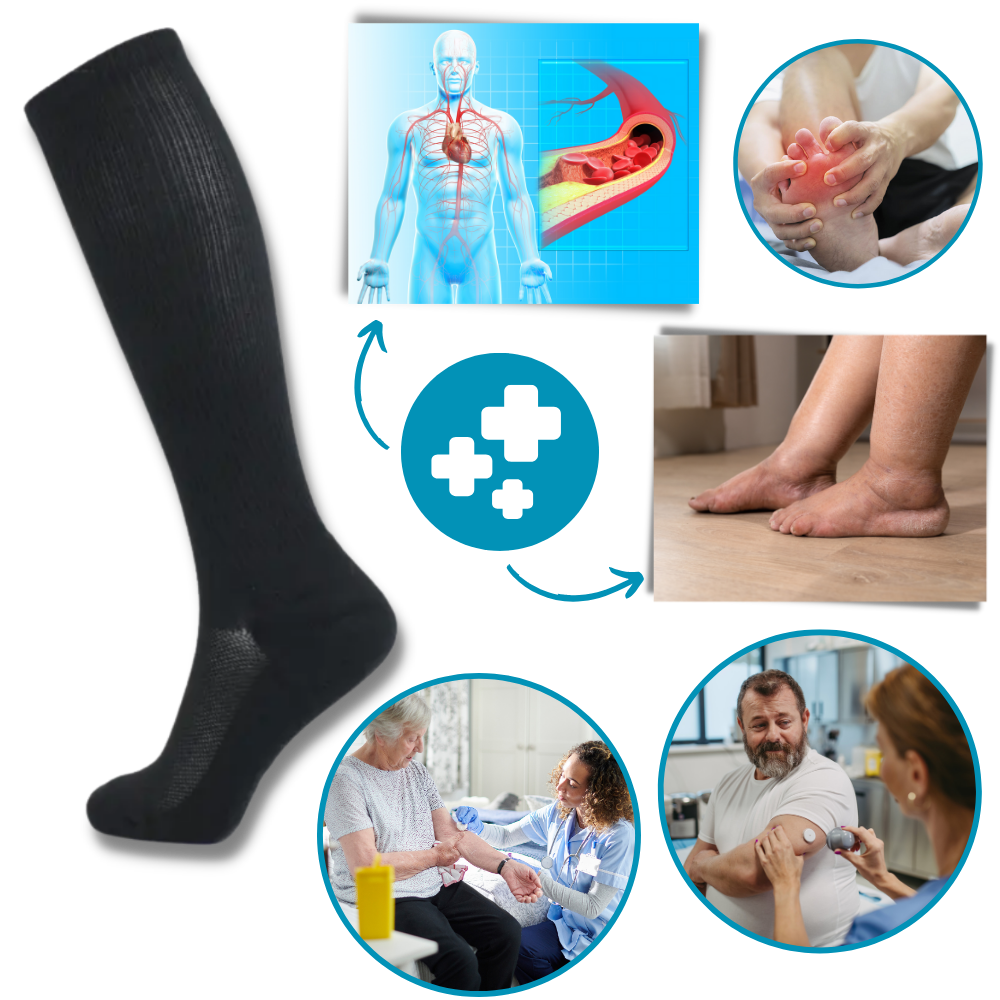 Diabetic compression socks