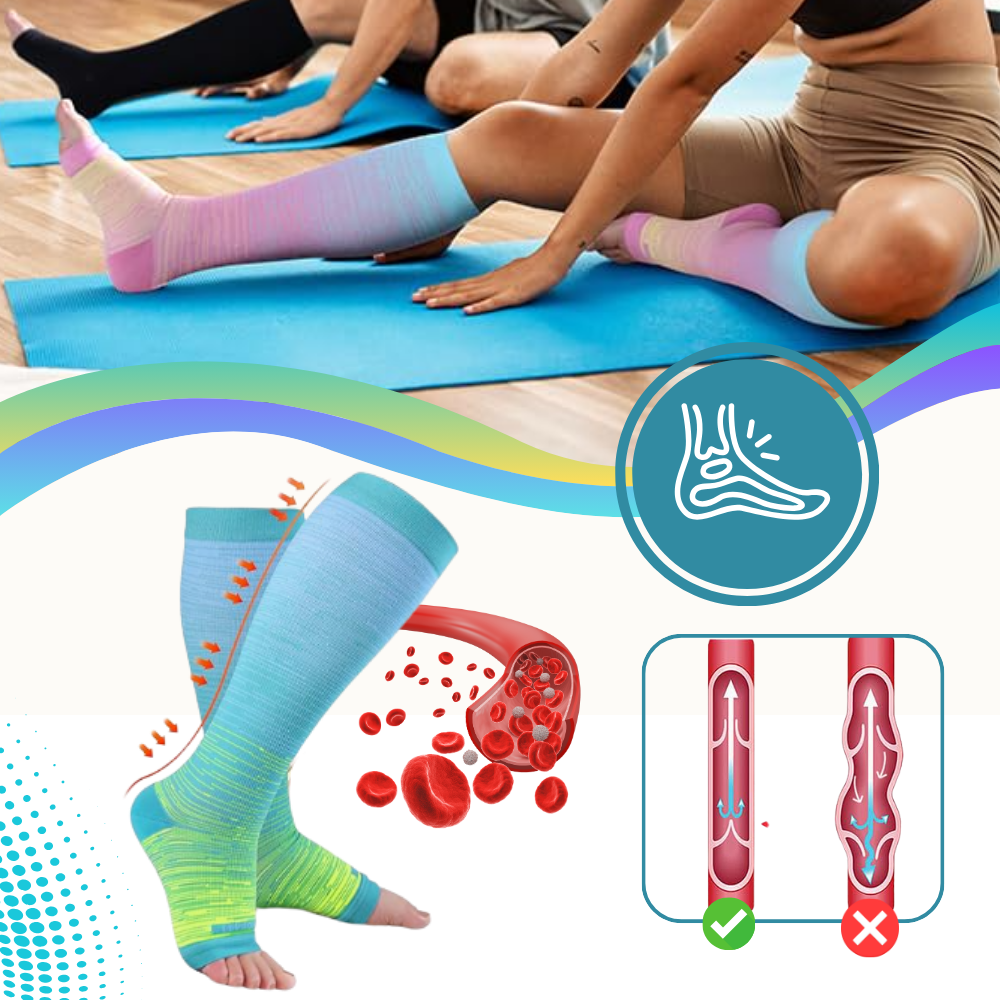 Elastic Open Toe Compression Sock