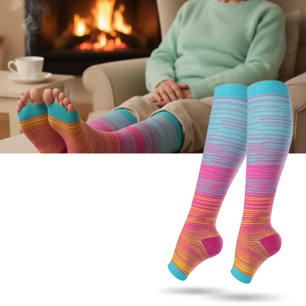 Elastic Open Toe Compression Sock