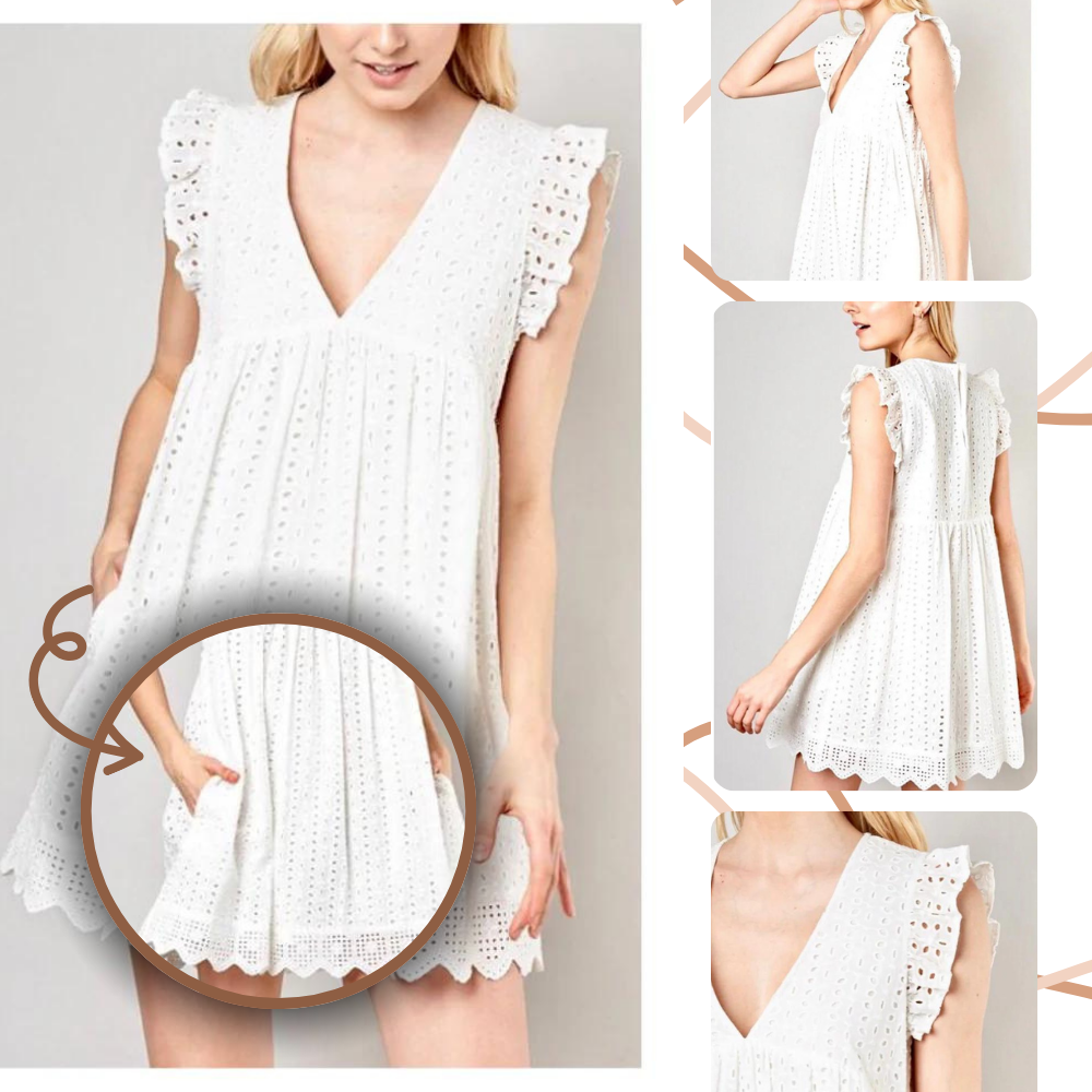 Elegant Broderie Anglaise Dress