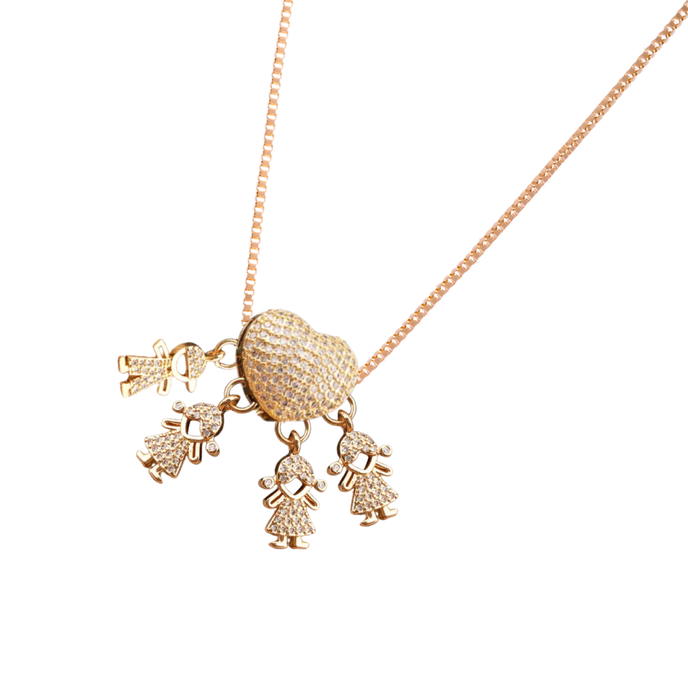 Elegant Mum Charm Necklace
