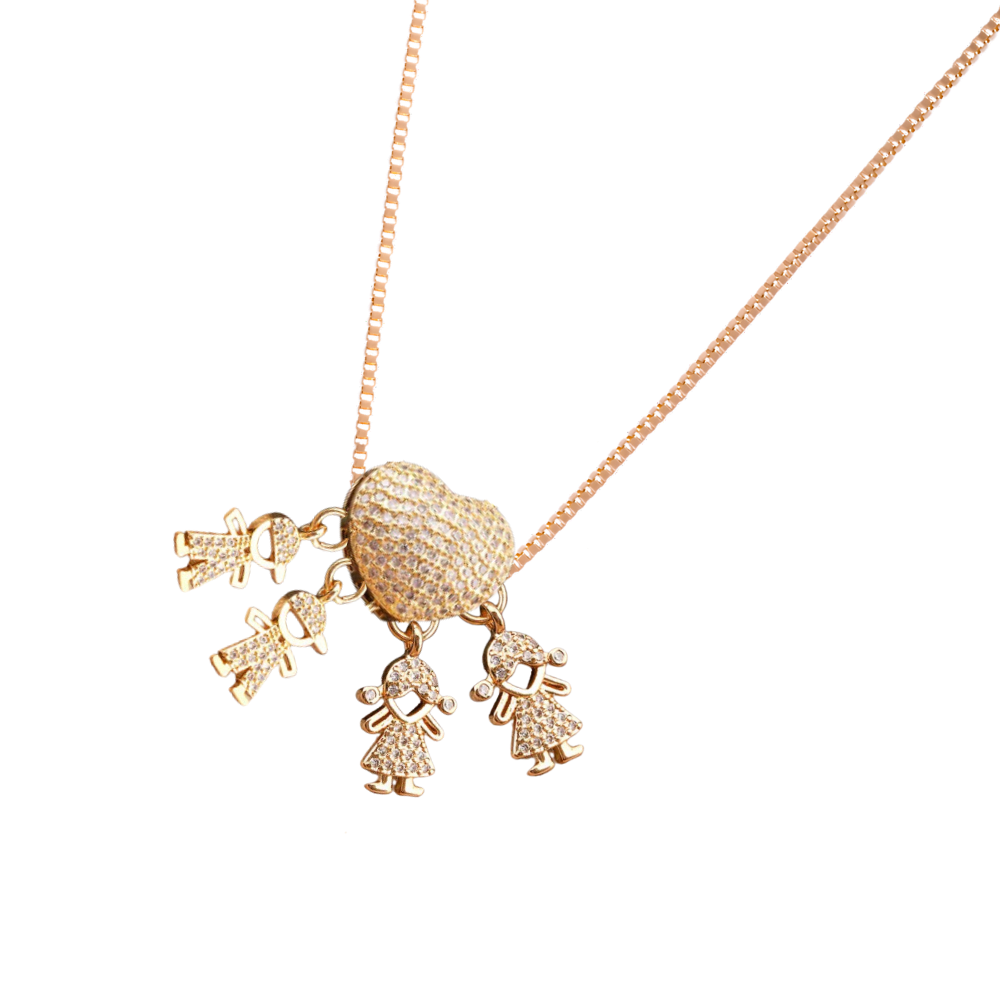 Elegant Mum Charm Necklace