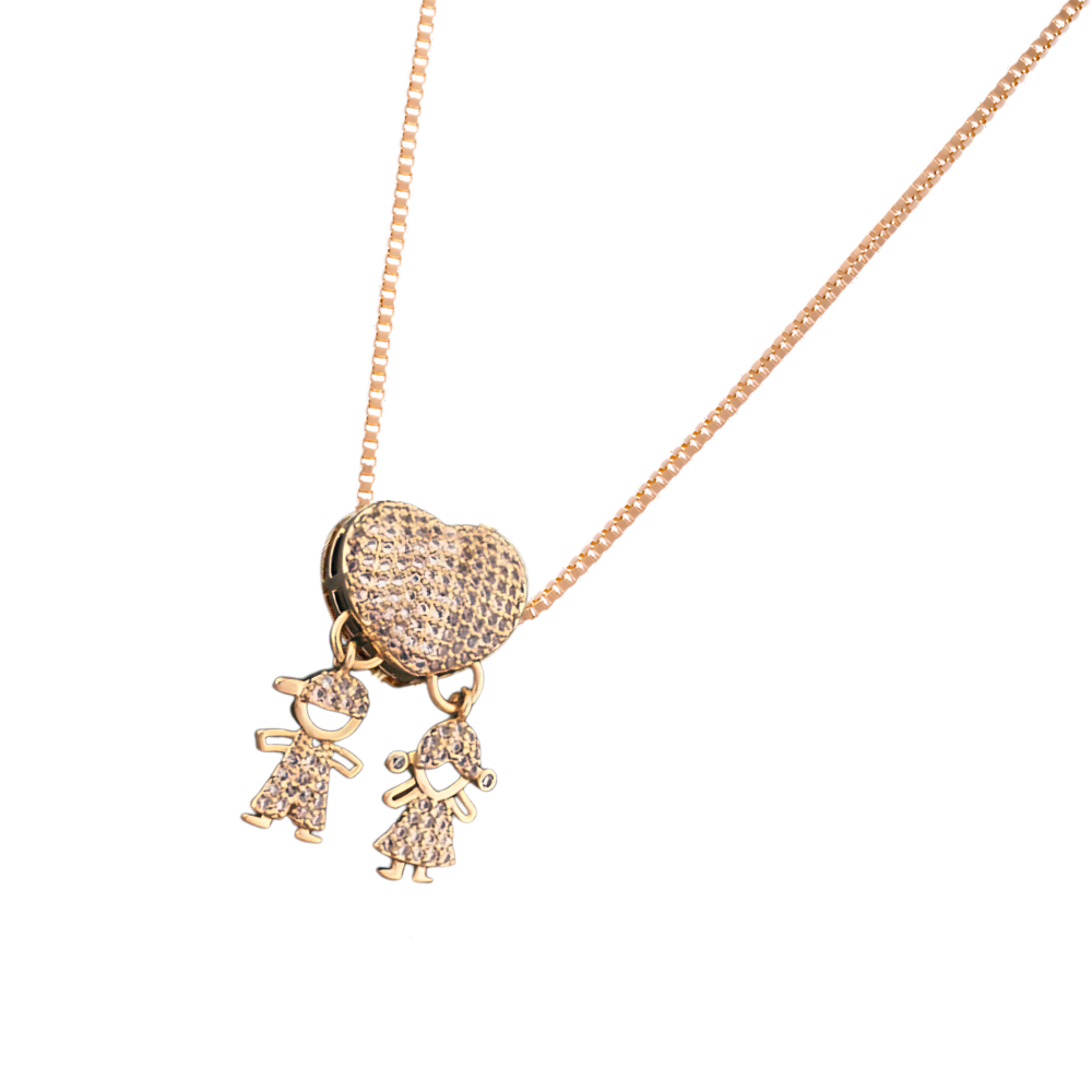 Elegant Mum Charm Necklace