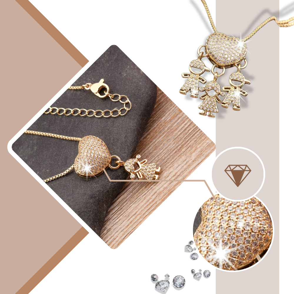 Elegant Mum Charm Necklace