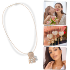 Elegant Mum Charm Necklace