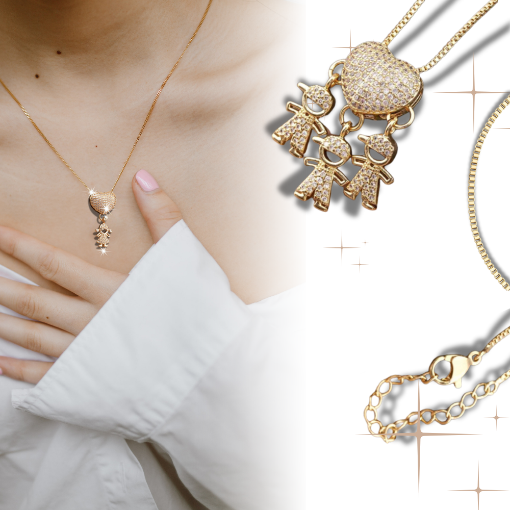 Elegant Mum Charm Necklace