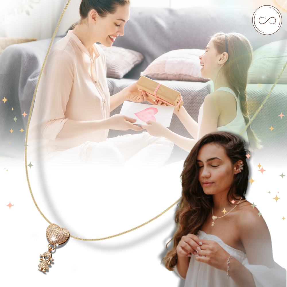 Elegant Mum Charm Necklace