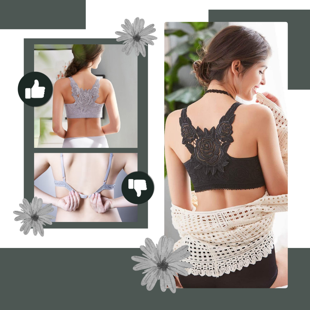 Elegant Rose Push-up Lace Bra