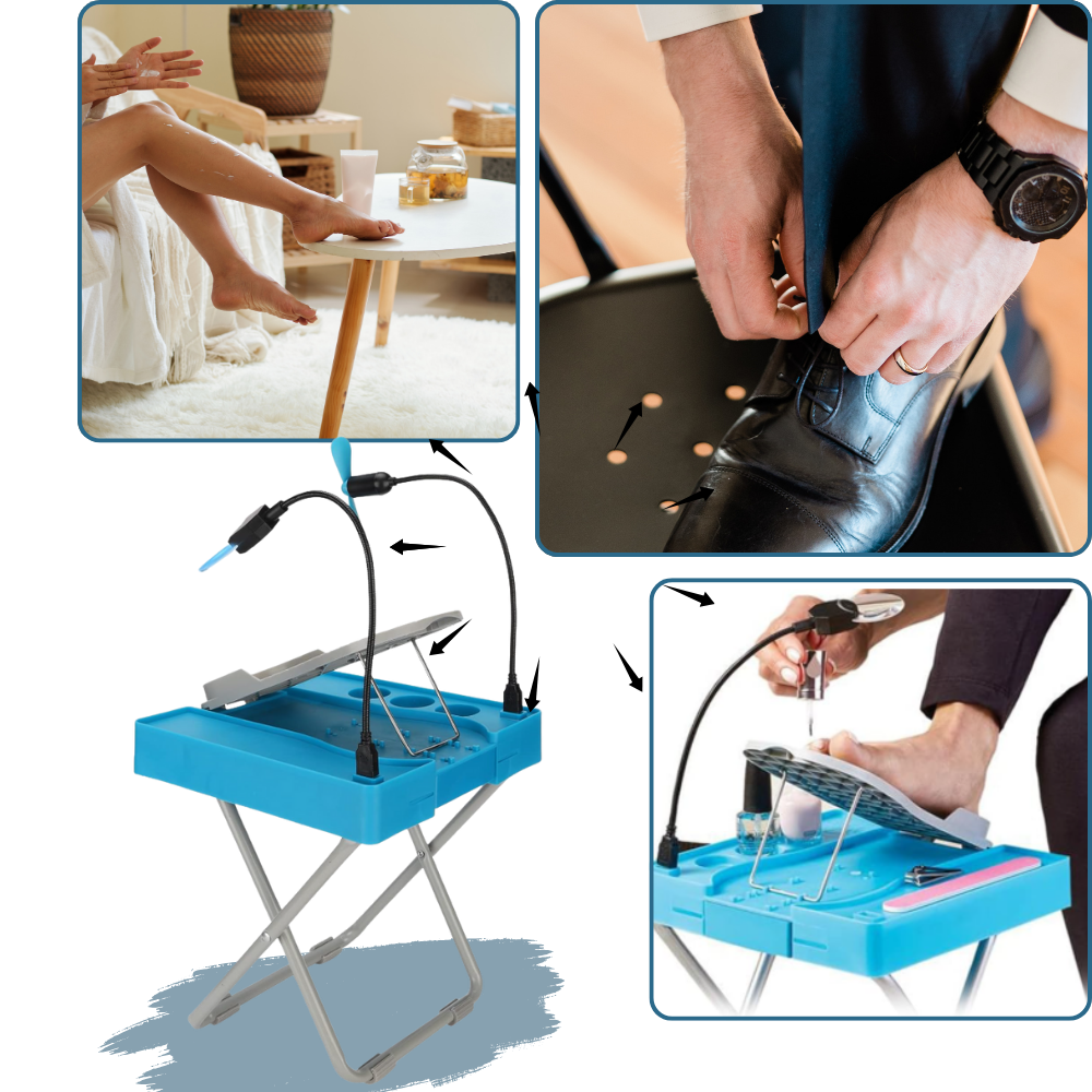 Ergonomic LED Pedicure Foot Rest