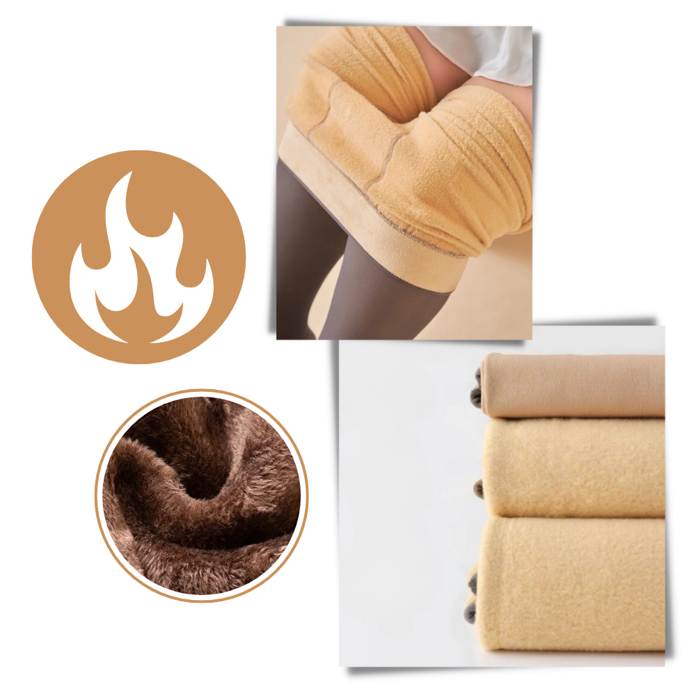 Fake Translucent Fleece Lined Tights