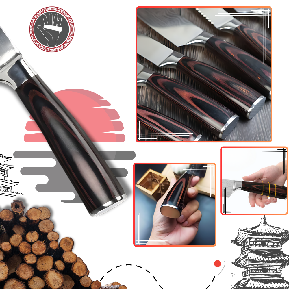 Pakka Wood Japanese Knife