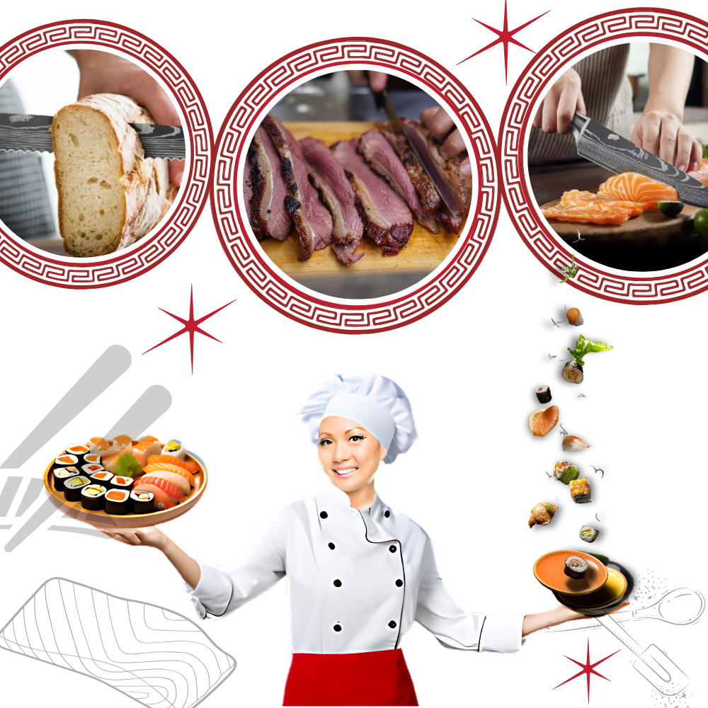 Pakka Wood Japanese Knife