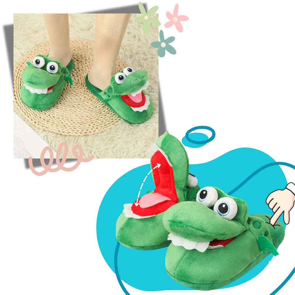 Fun Cozy Crocodile Slippers