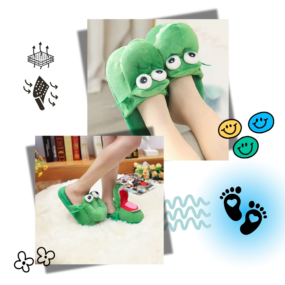 Fun Cozy Crocodile Slippers