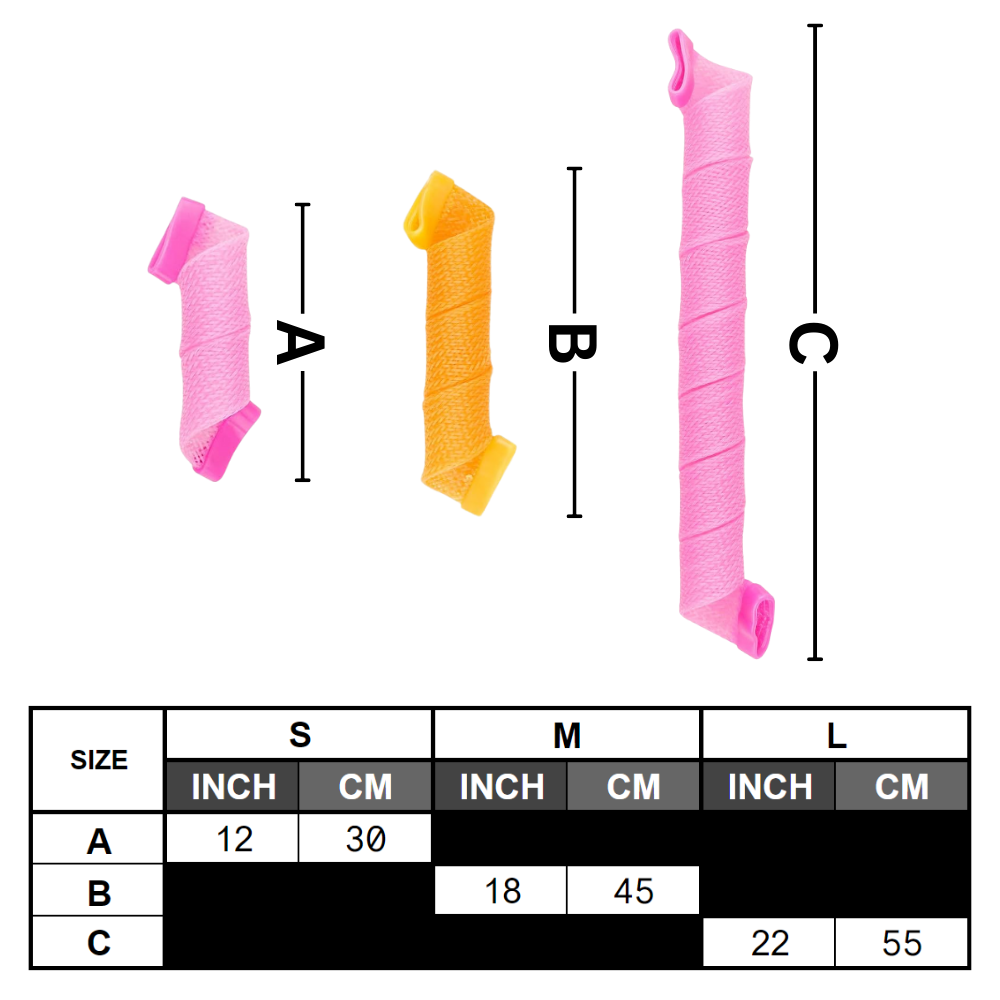 Heatless Curly Hair Roller Kit