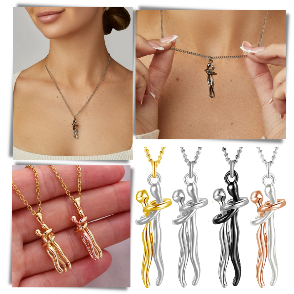 Hug Love Couple Necklace