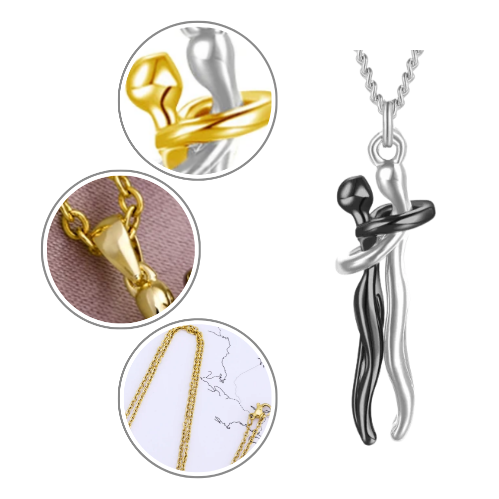Hug Love Couple Necklace