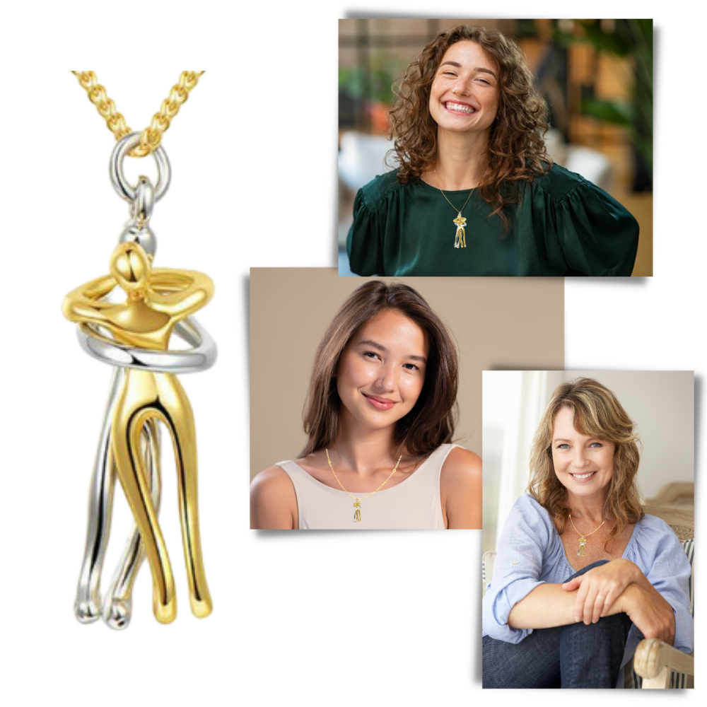 Hug Love Couple Necklace