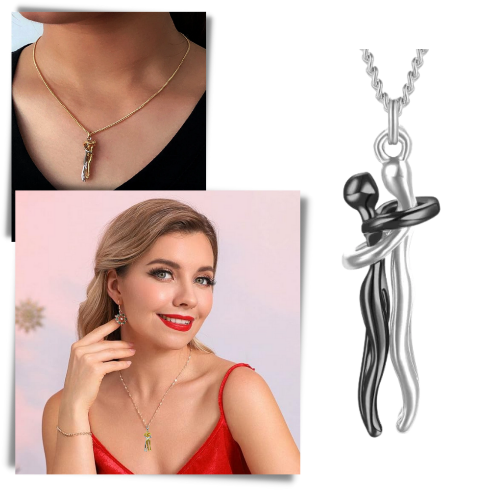Hug Love Couple Necklace