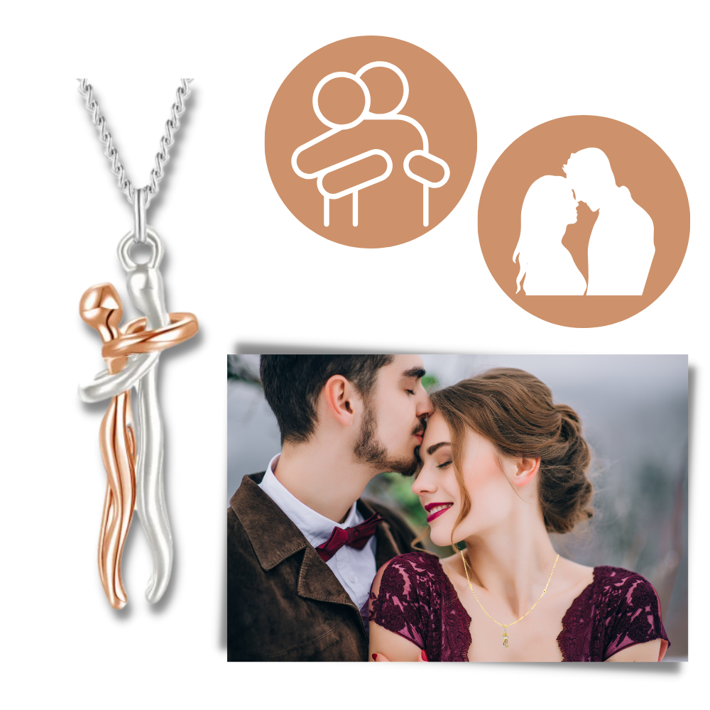 Hug Love Couple Necklace