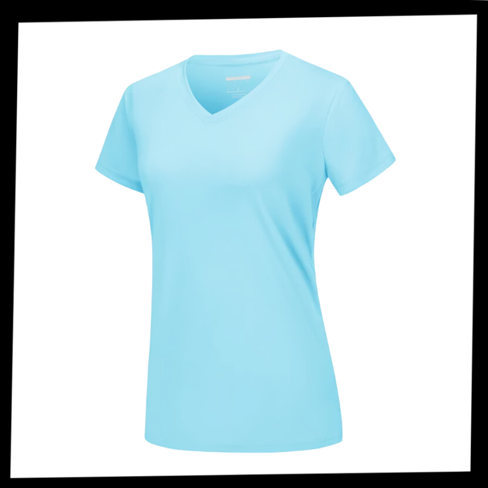 Instant Cooling V-neck Shirts Women