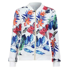 Long Sleeve Flower Bomber Jacket