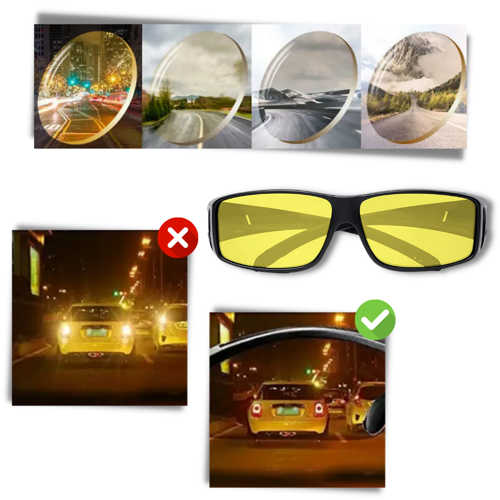 Night driving clarity glasses