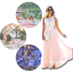 Prairie Chic Lace Chiffon Dress