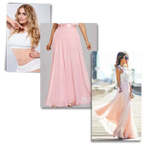 Prairie Chic Lace Chiffon Dress