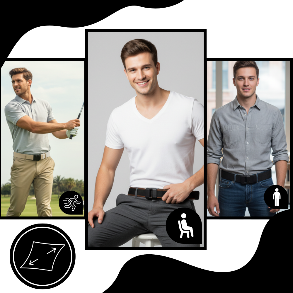 Ratchet Buckle Nylon Belt