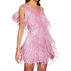 Sequin V-Neck Slip Dress