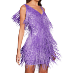 Sequin V-Neck Slip Dress