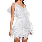 Sequin V-Neck Slip Dress