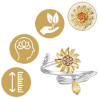 Sunflower Spinner Ring