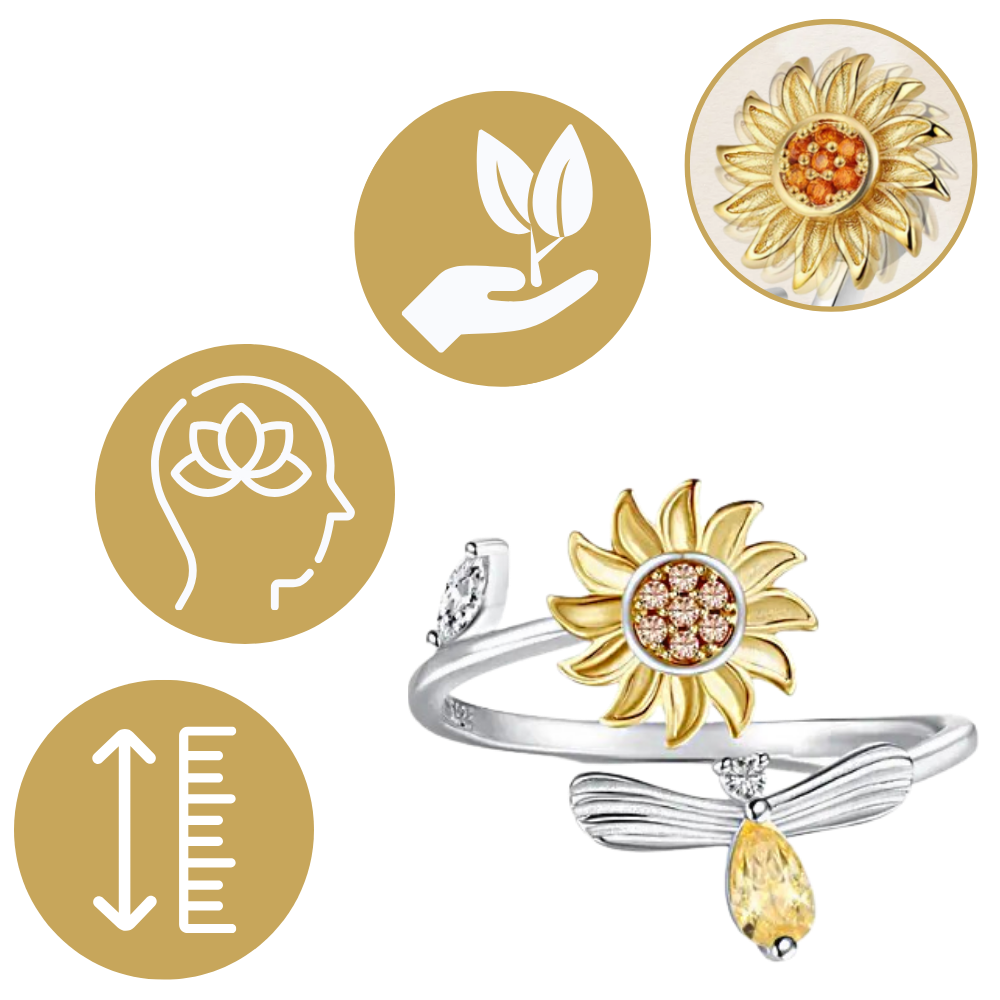 Sunflower Spinner Ring