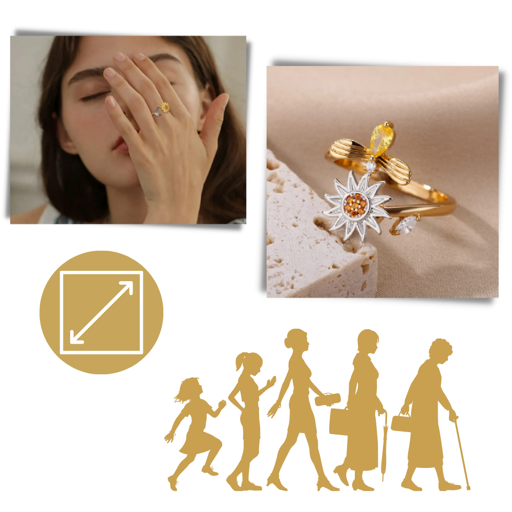 Sunflower Spinner Ring