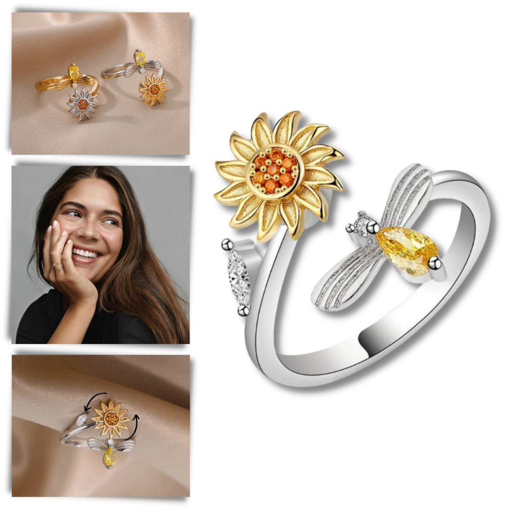 Sunflower Spinner Ring