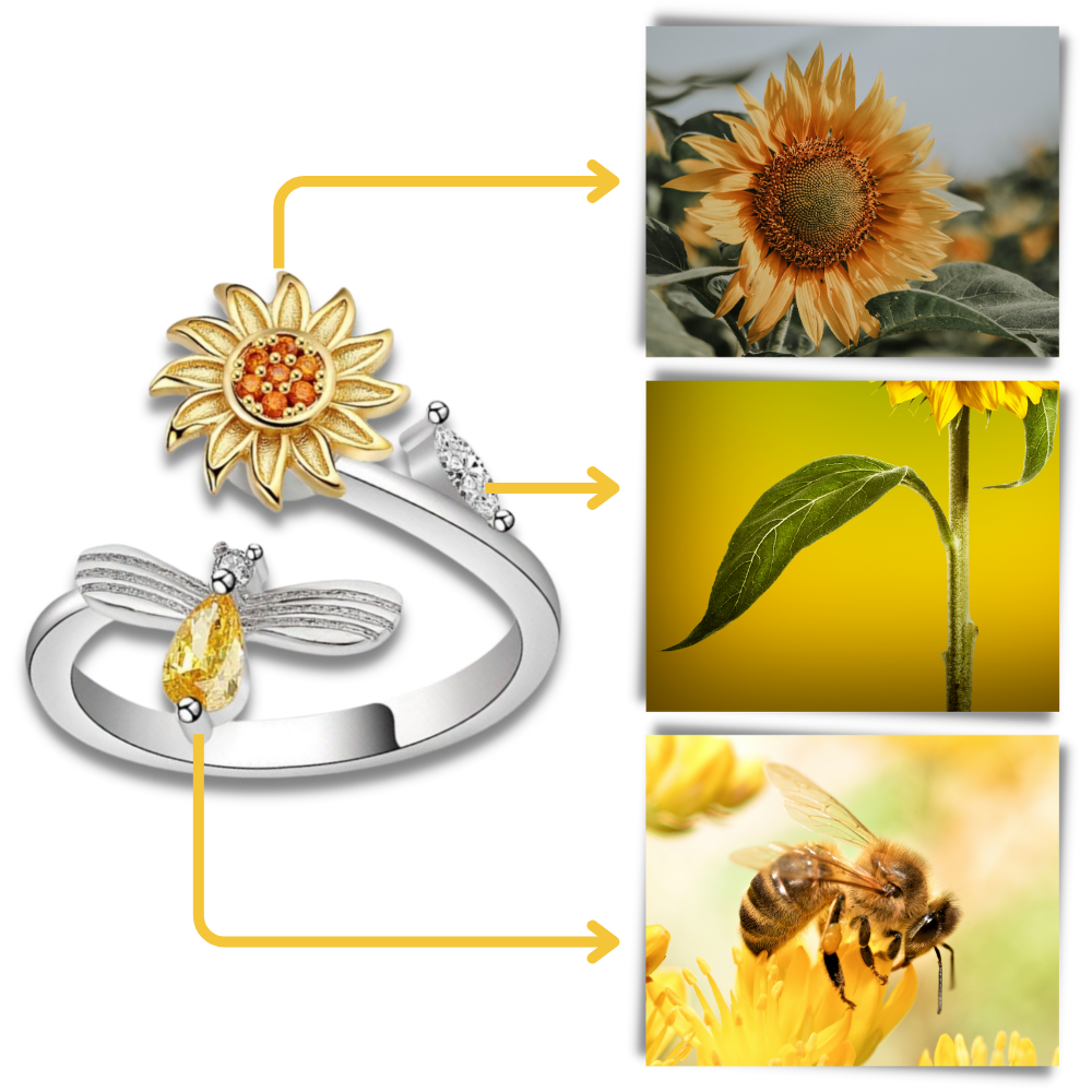 Sunflower Spinner Ring