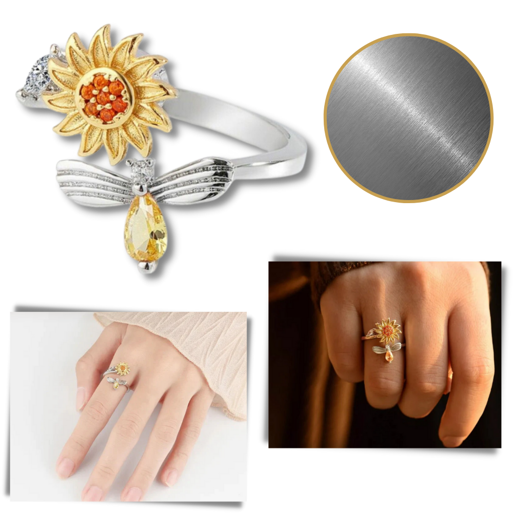 Sunflower Spinner Ring