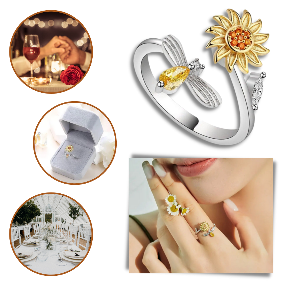 Sunflower Spinner Ring