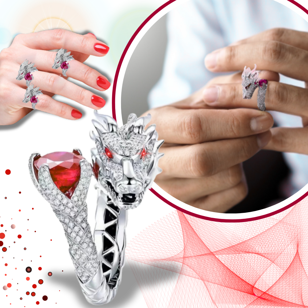 Unique Handmade Silver Dragon Ring