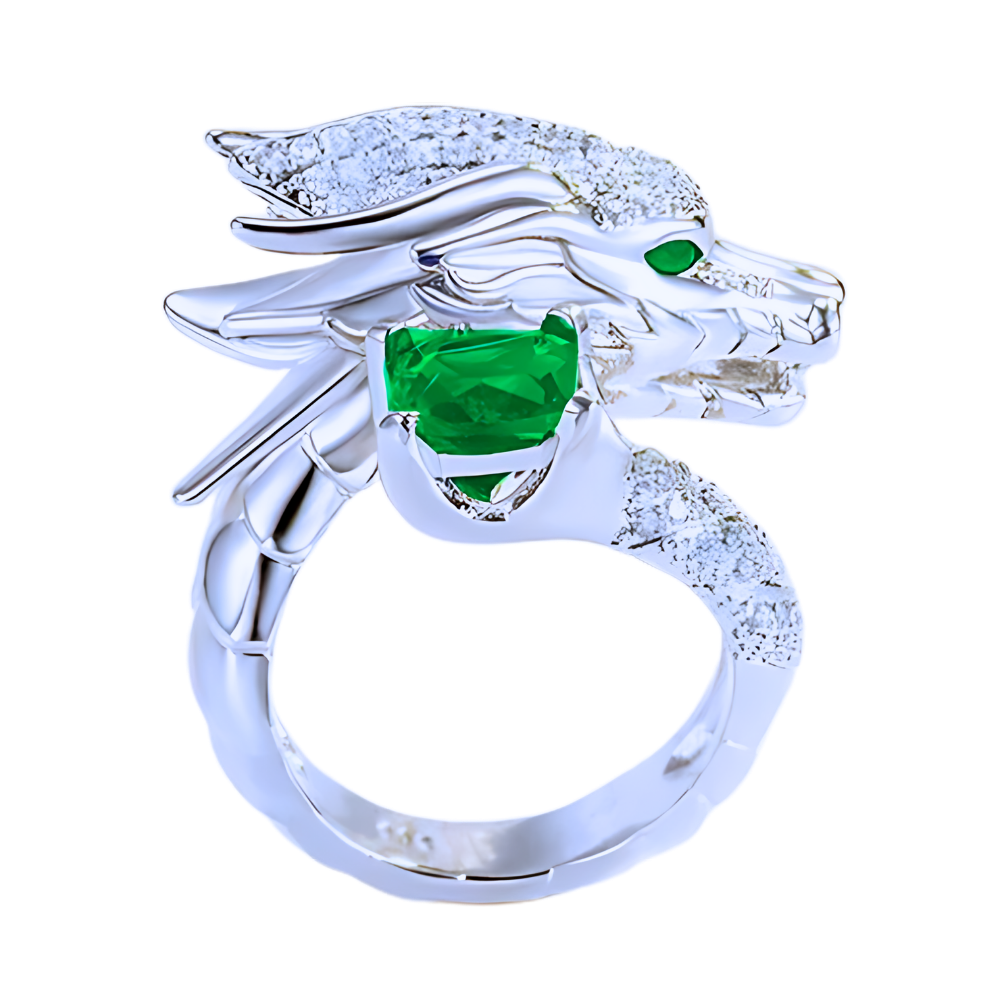 Unique Handmade Silver Dragon Ring