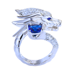 Unique Handmade Silver Dragon Ring