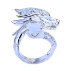 Unique Handmade Silver Dragon Ring
