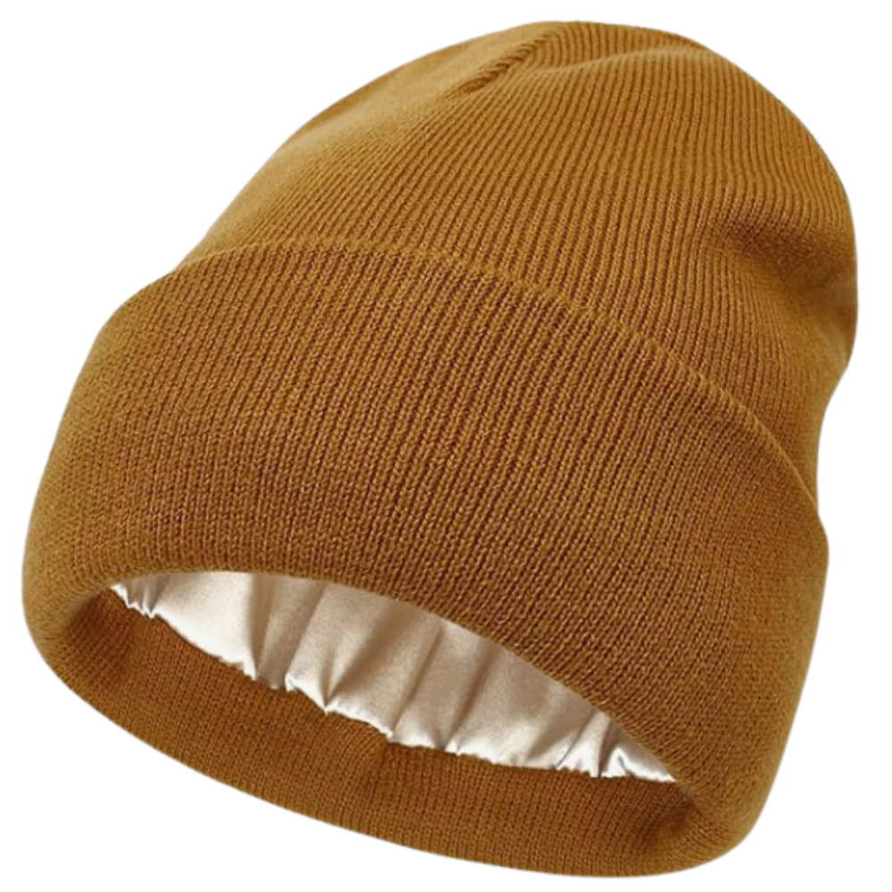 Warm Knit Satin Lined Beanie