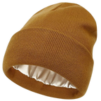 Warm Knit Satin Lined Beanie